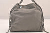 Authentic Stella McCartney Falabella Mini Shoulder Hand Bag Leather Gray 8403M