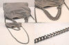 Authentic Stella McCartney Falabella Mini Shoulder Hand Bag Leather Gray 8403M