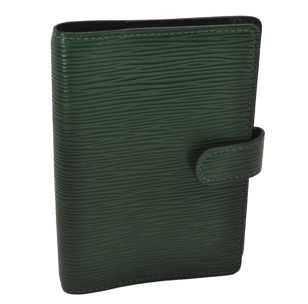 Authentic Louis Vuitton Epi Agenda PM Notebook Cover Green R20054 LV 8404I