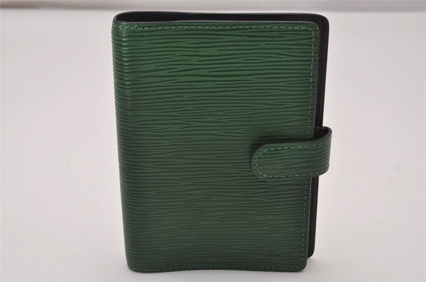 Authentic Louis Vuitton Epi Agenda PM Notebook Cover Green R20054 LV 8404I
