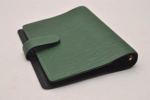 Authentic Louis Vuitton Epi Agenda PM Notebook Cover Green R20054 LV 8404I