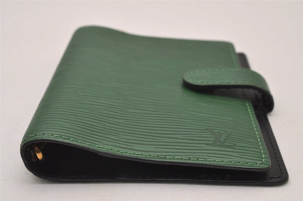 Authentic Louis Vuitton Epi Agenda PM Notebook Cover Green R20054 LV 8404I