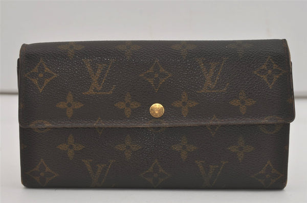 Auth Louis Vuitton Monogram Pochette Porte Monnaie Credit Wallet M61725 LV 8405I