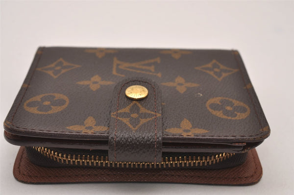 Authentic Louis Vuitton Monogram Compact Zip Bifold Wallet Purse M61667 LV 8406I