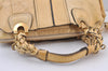 Authentic Chloe Elsie Vintage Chain Shoulder Hand Bag Purse Leather Yellow 8406J