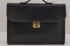 Authentic BOTTEGA VENETA Vintage Leather 2Way Briefcase Business Bag Black 8407J