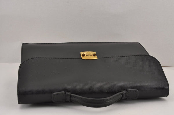 Authentic BOTTEGA VENETA Vintage Leather 2Way Briefcase Business Bag Black 8407J