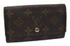 Authentic Louis Vuitton Monogram Porte Monnaie Zip Bifold Wallet M61735 LV 8408I