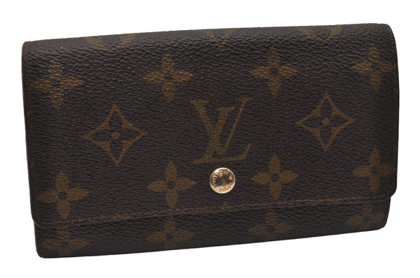 Authentic Louis Vuitton Monogram Porte Monnaie Zip Bifold Wallet M61735 LV 8408I