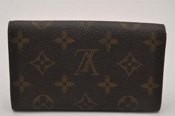 Authentic Louis Vuitton Monogram Porte Monnaie Zip Bifold Wallet M61735 LV 8408I