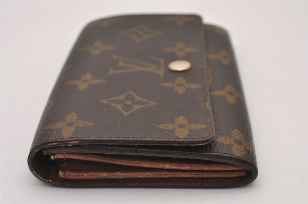 Authentic Louis Vuitton Monogram Porte Monnaie Zip Bifold Wallet M61735 LV 8408I