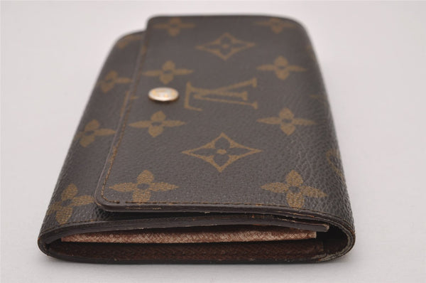 Authentic Louis Vuitton Monogram Porte Monnaie Zip Bifold Wallet M61735 LV 8408I