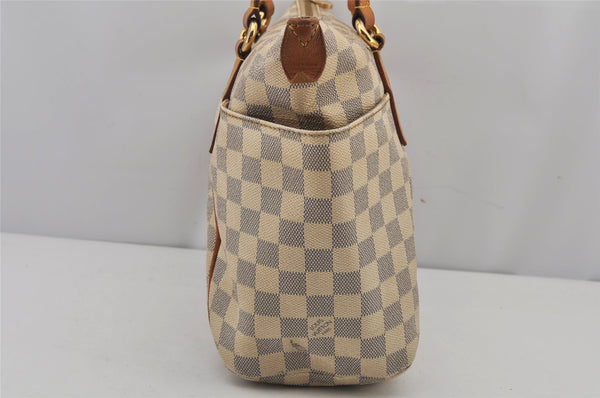 Authentic Louis Vuitton Damier Azur Totally PM Tote Bag White N41280 LV 8408J