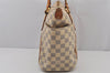Authentic Louis Vuitton Damier Azur Totally PM Tote Bag White N41280 LV 8408J