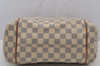 Authentic Louis Vuitton Damier Azur Totally PM Tote Bag White N41280 LV 8408J