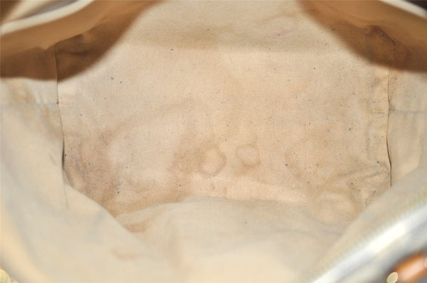 Authentic Louis Vuitton Damier Azur Totally PM Tote Bag White N41280 LV 8408J