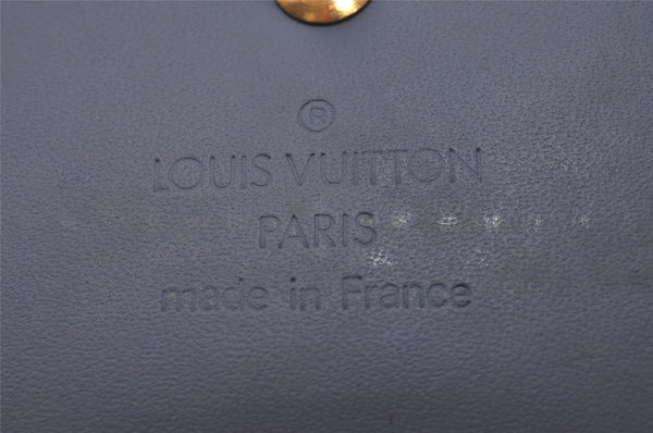 Auth Louis Vuitton Vernis Pochette Porte Monnaie Credit Wallet Gray 2Set 8409I