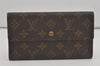 Authentic Louis Vuitton Monogram Porte Tresor International M61215 Wallet 8411I