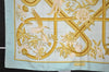 Authentic HERMES Carre 90 Scarf "Caraibes" Silk Light Blue 8411J