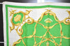 Authentic HERMES Carre 90 Scarf "Crowns" Silk White Green 8412J