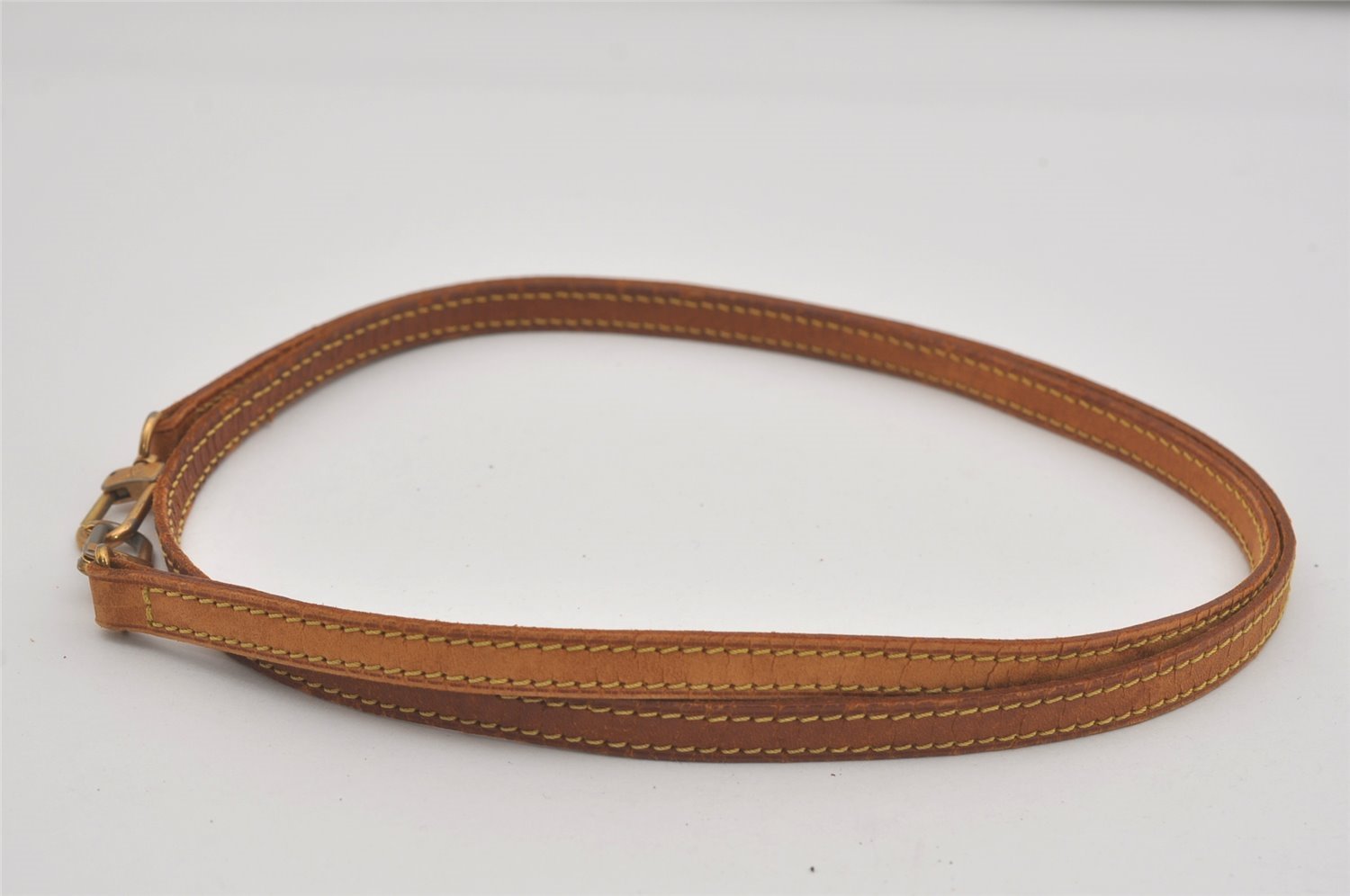 Authentic Louis Vuitton Leather Shoulder Strap Beige 49.8