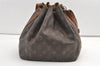 Authentic Louis Vuitton Monogram Petit Noe M42226 Shoulder Drawstring Bag 8413J