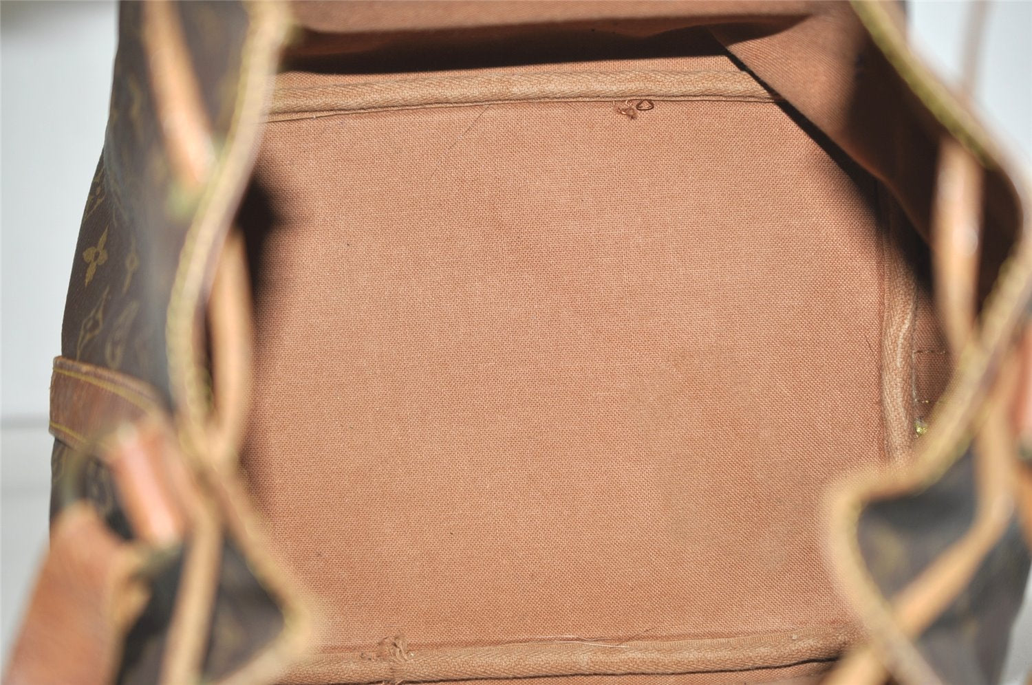 Authentic Louis Vuitton Monogram Petit Noe M42226 Shoulder Drawstring Bag 8413J