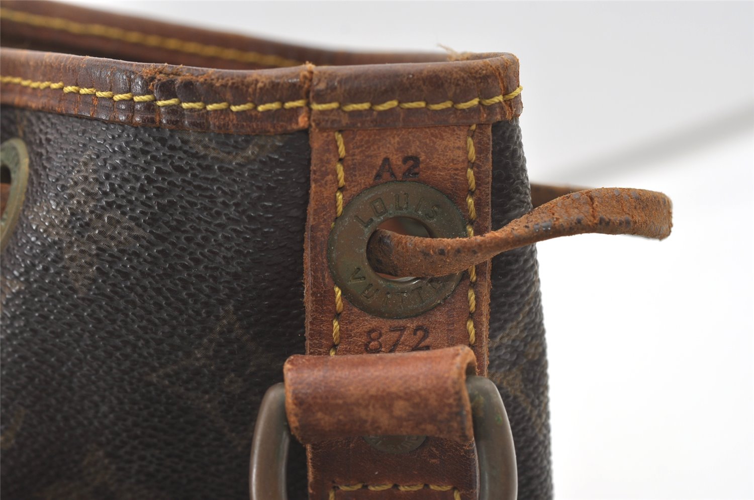 Authentic Louis Vuitton Monogram Petit Noe M42226 Shoulder Drawstring Bag 8413J