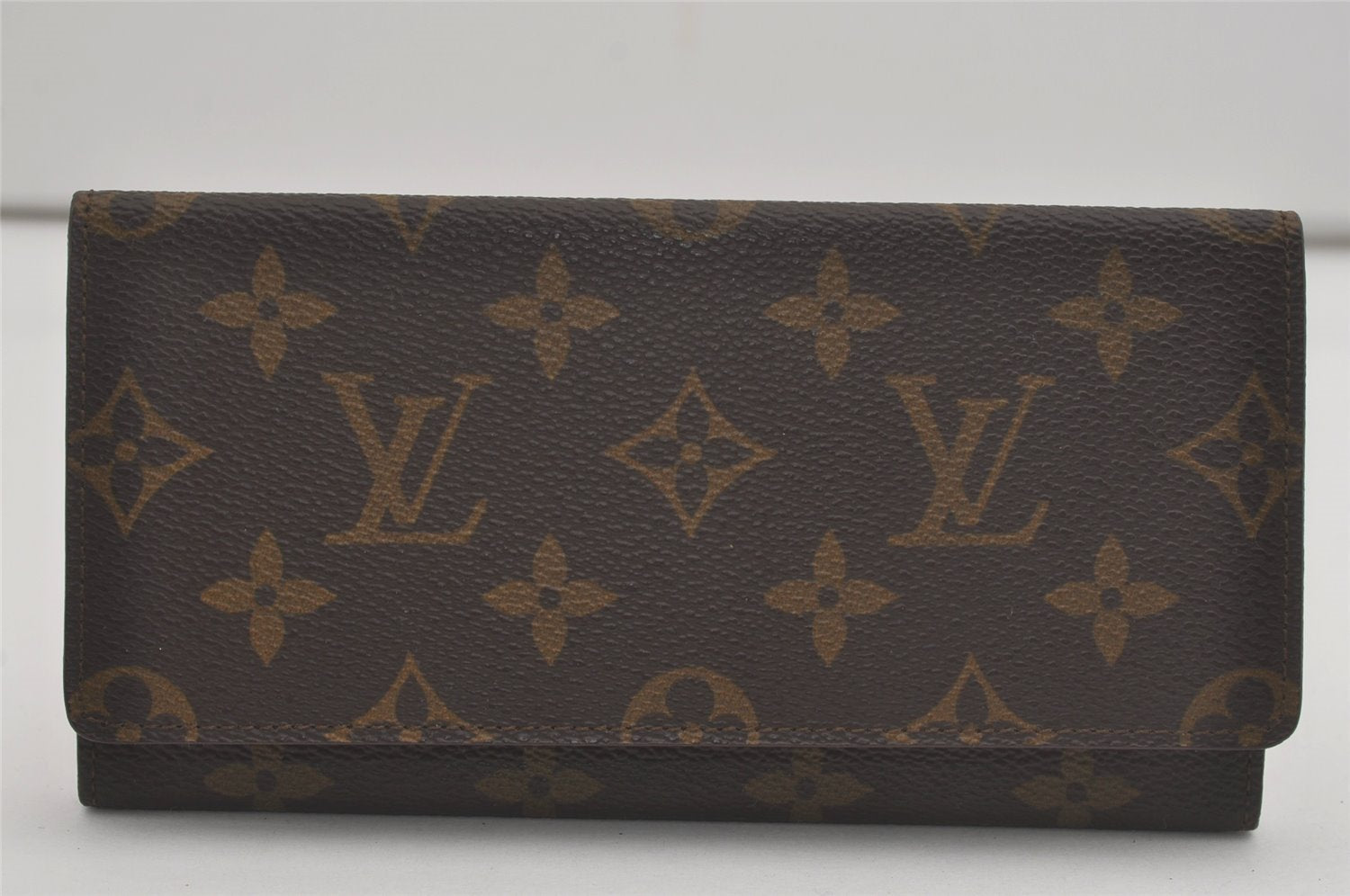 Authentic Louis Vuitton Monogram Porte Yen Long Wallet Purse M61820 LV 8415I