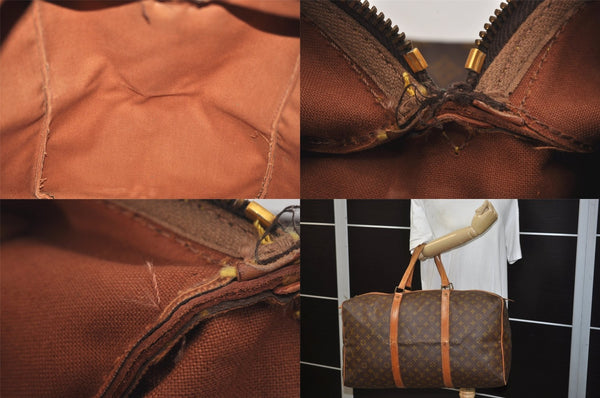 Authentic Louis Vuitton Monogram Sac Souple55 Hand Boston Bag Old Model LV 8415M