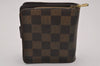 Authentic Louis Vuitton Damier Compact Zip Bifold Wallet Purse N61668 Junk 8416I