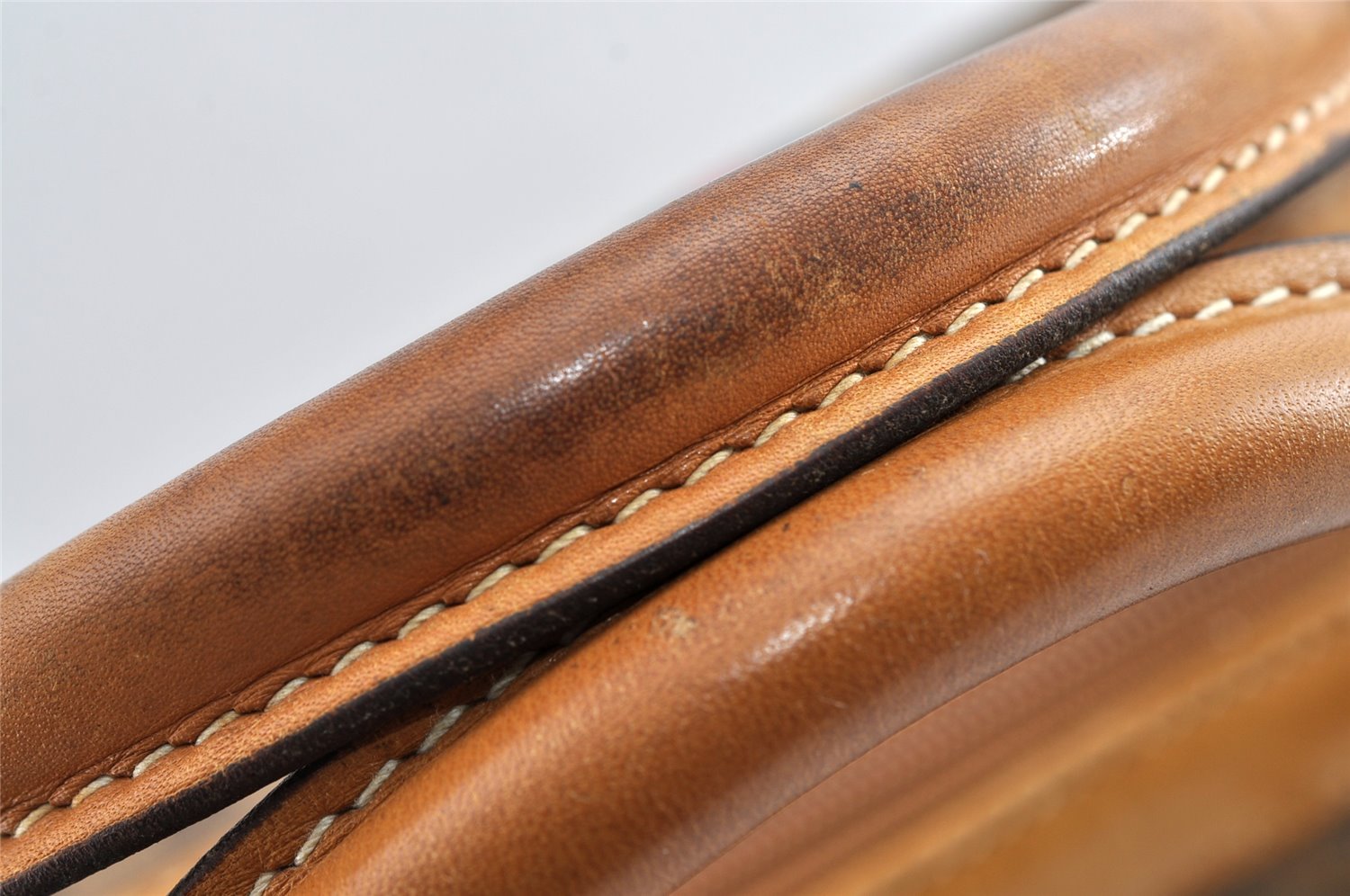Authentic GUCCI Web Sherry Line Micro GG PVC Leather Boston Bag Brown 8418J