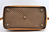 Authentic GUCCI Web Sherry Line Micro GG PVC Leather Boston Bag Brown 8418J