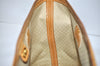 Authentic GUCCI Web Sherry Line Micro GG PVC Leather Boston Bag Brown 8418J