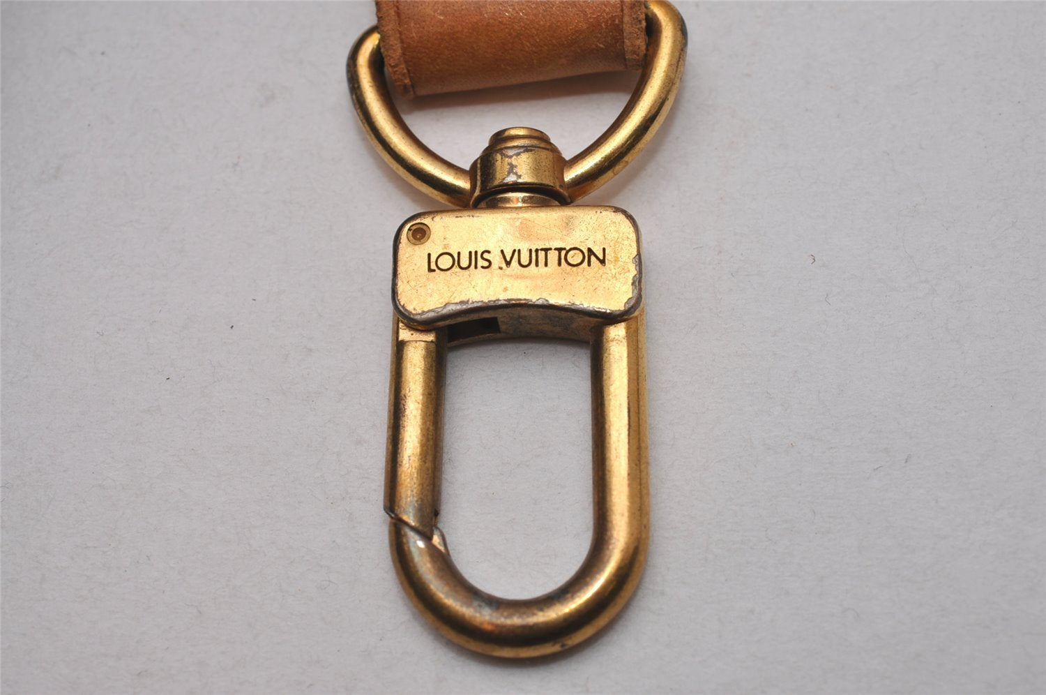 Authentic Louis Vuitton Leather Shoulder Strap Beige 33.9-40.9