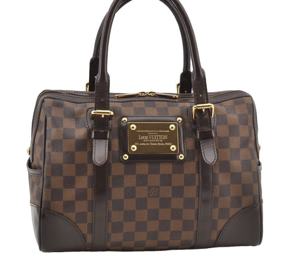 Authentic Louis Vuitton Damier Berkeley Hand Boston Bag Purse N52000 LV 8421I