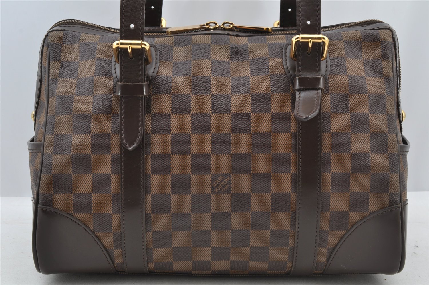 Authentic Louis Vuitton Damier Berkeley Hand Boston Bag Purse N52000 LV 8421I