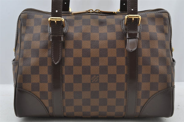 Authentic Louis Vuitton Damier Berkeley Hand Boston Bag Purse N52000 LV 8421I