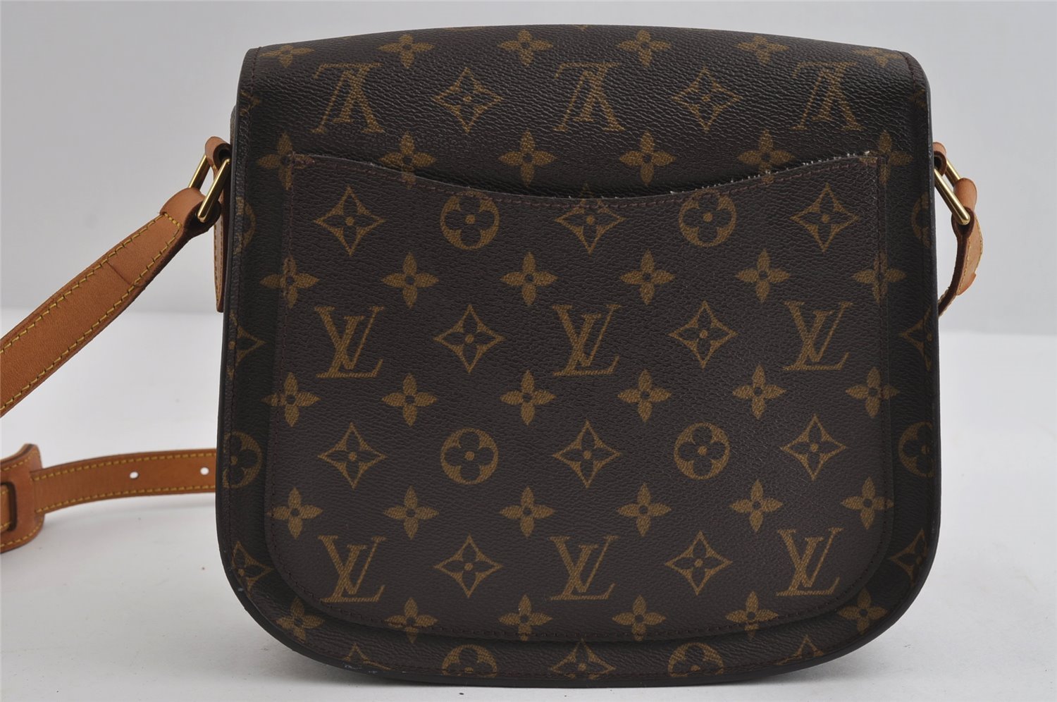 Authentic Louis Vuitton Monogram Saint Cloud GM M51242 Shoulder Cross Bag 8422I