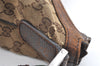 Authentic GUCCI Web Sherry Line Shoulder Cross Bag GG Canvas Leather Brown 8422J