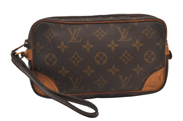 Authentic Louis Vuitton Monogram Marly Dragonne PM M51827 Clutch Hand Bag 8422M