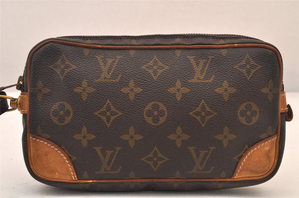 Authentic Louis Vuitton Monogram Marly Dragonne PM M51827 Clutch Hand Bag 8422M