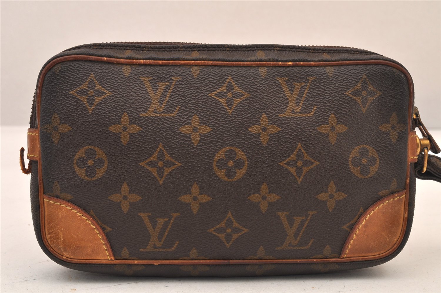 Authentic Louis Vuitton Monogram Marly Dragonne PM M51827 Clutch Hand Bag 8422M