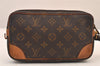Authentic Louis Vuitton Monogram Marly Dragonne PM M51827 Clutch Hand Bag 8422M