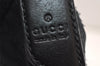 Authentic GUCCI Shoulder Cross Body Bag GG Canvas Leather 145857 Black 8423J