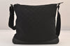 Authentic GUCCI Shoulder Cross Body Bag GG Canvas Leather 145857 Black 8423M