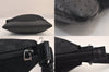 Authentic GUCCI Shoulder Cross Body Bag GG Canvas Leather 145857 Black 8423M