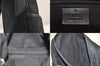 Authentic GUCCI Shoulder Cross Body Bag GG Canvas Leather 145857 Black 8423M