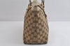 Authentic GUCCI Abbey Shoulder Tote Bag GG Canvas Leather 141470 Brown 8426I