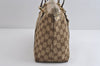 Authentic GUCCI Abbey Shoulder Tote Bag GG Canvas Leather 141470 Brown 8426I